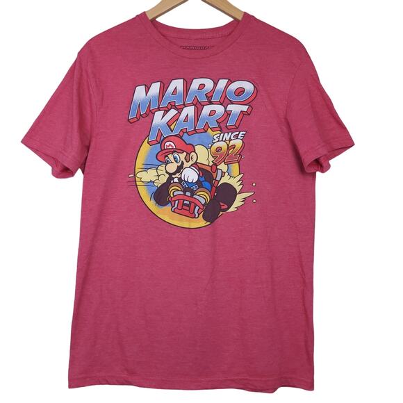 Super Mario Kart Men's Since 92' Graphic Short Sleeve T-Shirt Size Medium Red - Picture 2 of 13